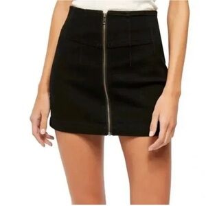 Free People Black Denim Skirt sz 24